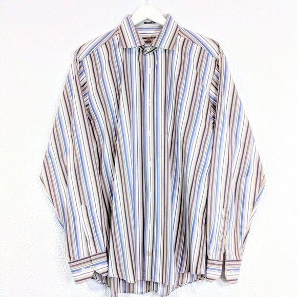 Bugatchi Uomo Classic Fit Long Sleeve Woven Shirt - Picture 1 of 4